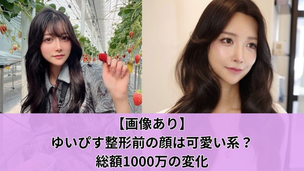 【画像あり】ゆいぴす整形前の顔は可愛い系？総額1000万の変化